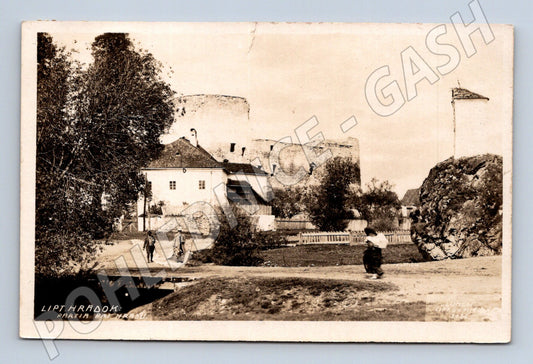 Pohlednice Liptovský Hrádok hrad odeslaná (M6145)