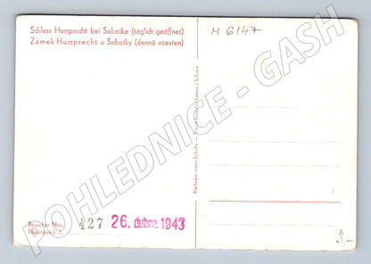 Pohlednice Humprecht zámek 1943 (M6147)