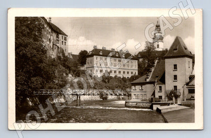 Pohlednice Český Krumlov zámek odeslaná 1955 (M6149)