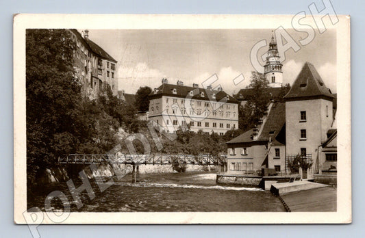 Pohlednice Český Krumlov zámek odeslaná 1955 (M6149)