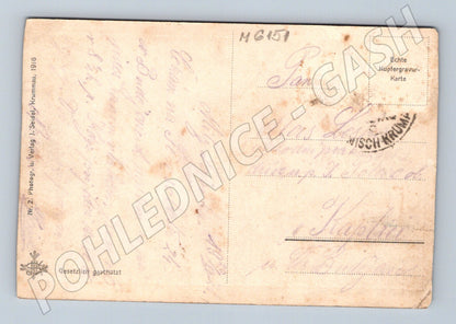 Pohlednice Český Krumlov 1916 Křížová hora (M6151)