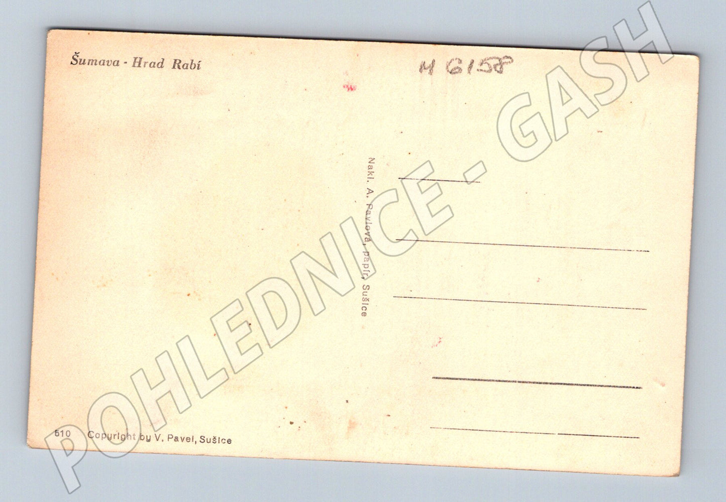 Pohlednice Šumava Hrad Rabí originál (M6158)