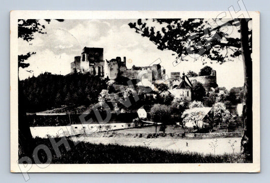 Pohlednice Hrad Rabí 1951 známka razítko (M6160)