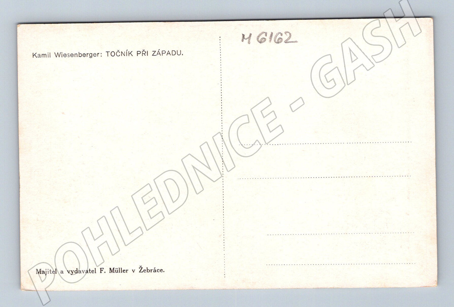 Pohlednice Točník při západu stará Wiesenberger (M6162)