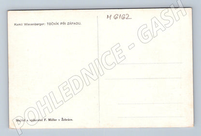 Pohlednice Točník při západu stará Wiesenberger (M6162)