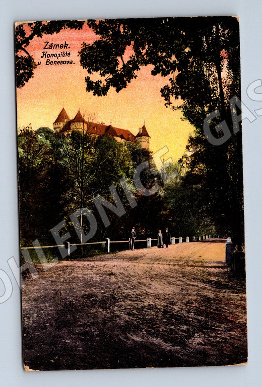 Pohlednice Zámek Konopiště kolorovaná (M6166)