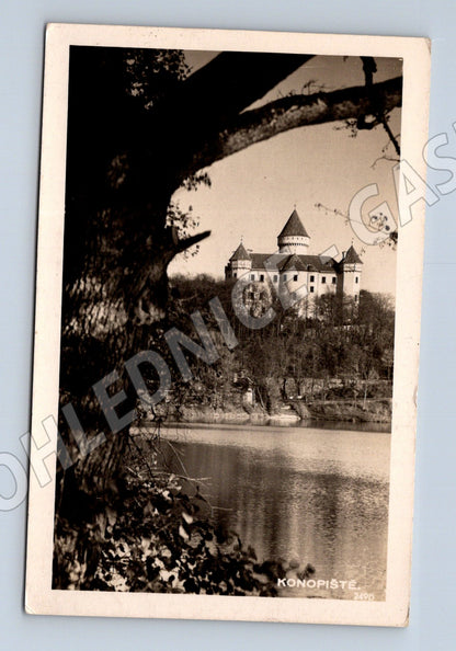 Pohlednice Konopiště zámek odeslaná 1936 (M6168)