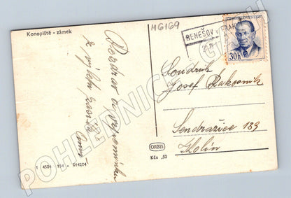 Pohlednice Konopiště zámek Orbis prošlá známka (M6169)