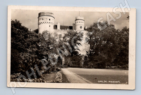 Pohlednice Orlík nádvoří historická zaslaná (M6171)
