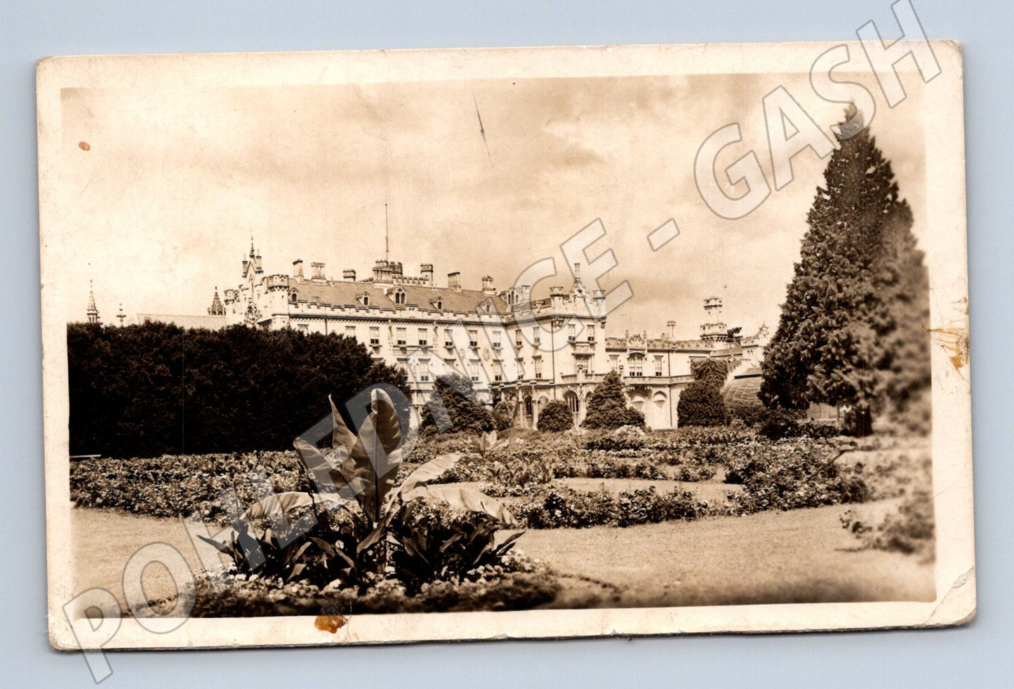 Pohlednice Lednice zámek černobílá stará (M6176)