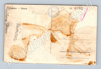 Pohlednice Lednice zámek černobílá stará (M6176)