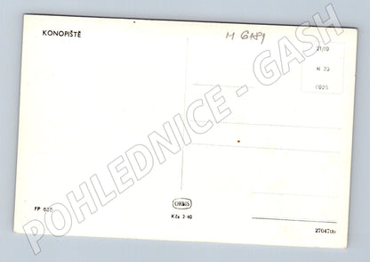 Pohlednice Konopiště zámek černobílá čistá (M6181)