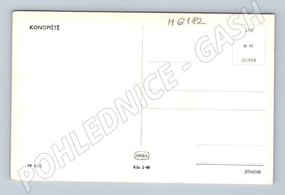 Pohlednice Konopiště zámek černobílá čistá (M6182)