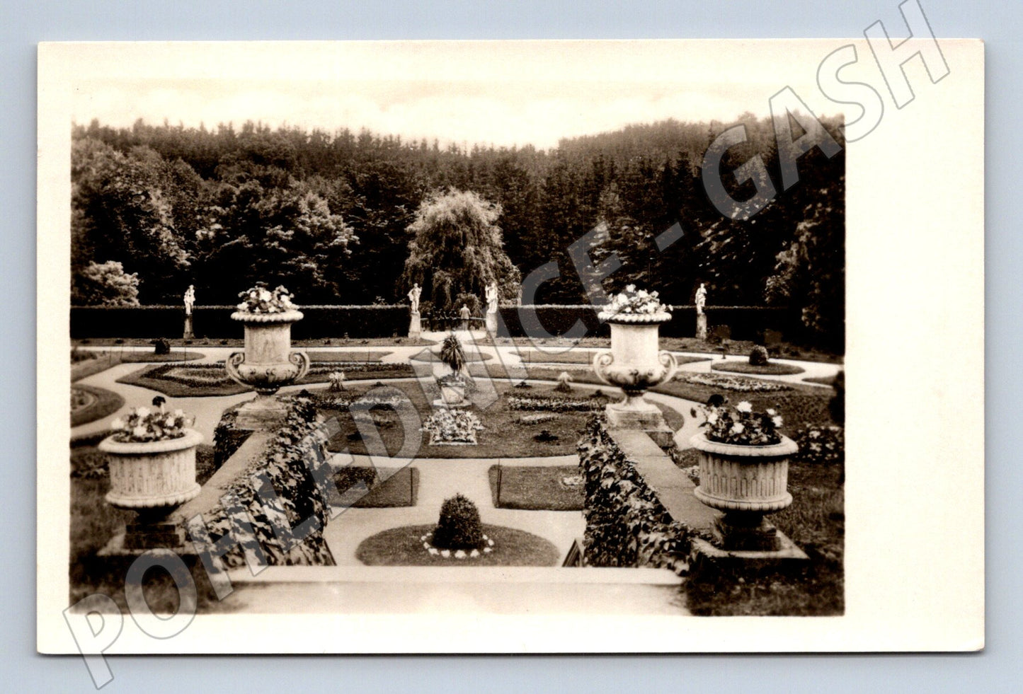 Pohlednice Konopiště zámecká zahrada čistá (M6183)