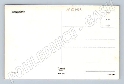 Pohlednice Konopiště zámecká zahrada čistá (M6183)