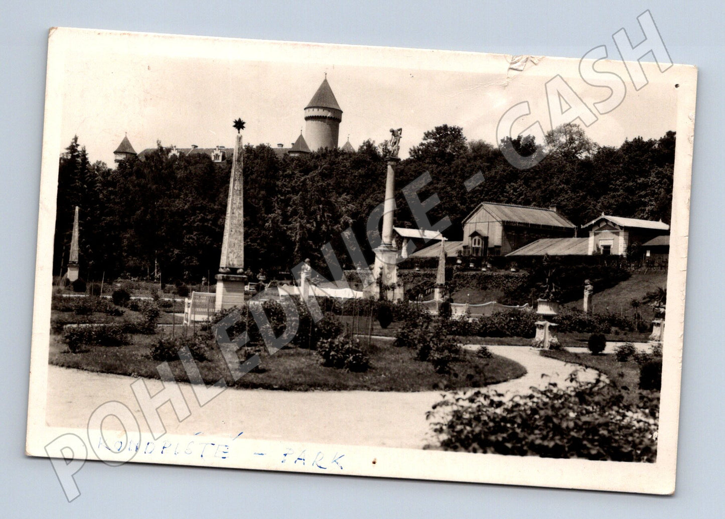 Pohlednice Konopiště zámecký park stará (M6188)