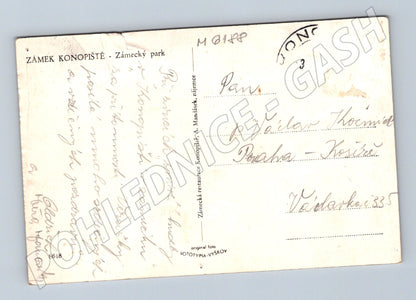 Pohlednice Konopiště zámecký park stará (M6188)