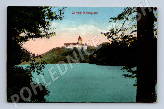 Pohlednice Konopiště historická kolorovaná 1935 (M6189)