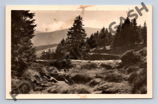 Pohlednice Krkonoše partie z hor hotel Slavie (M619)