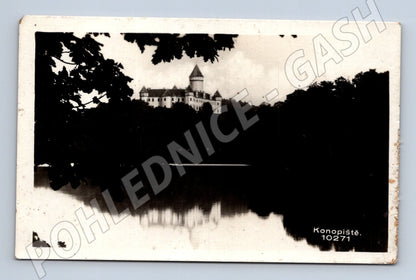Pohlednice Konopiště černobílá zaslaná (M6190)