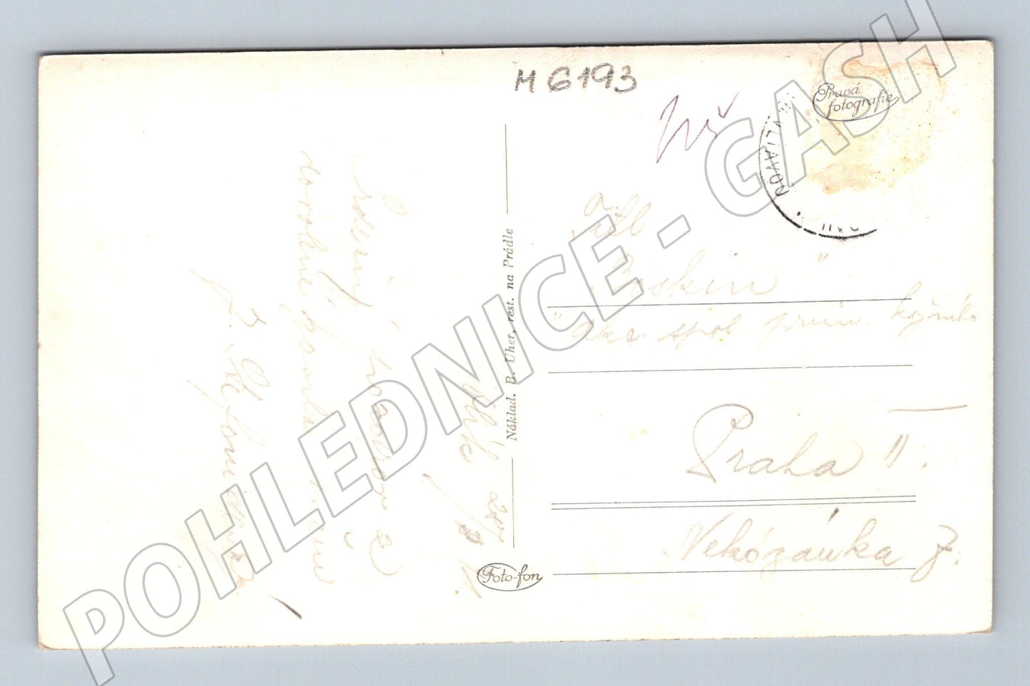 Pohlednice Orlík zámek černobílá fotografie (M6193)