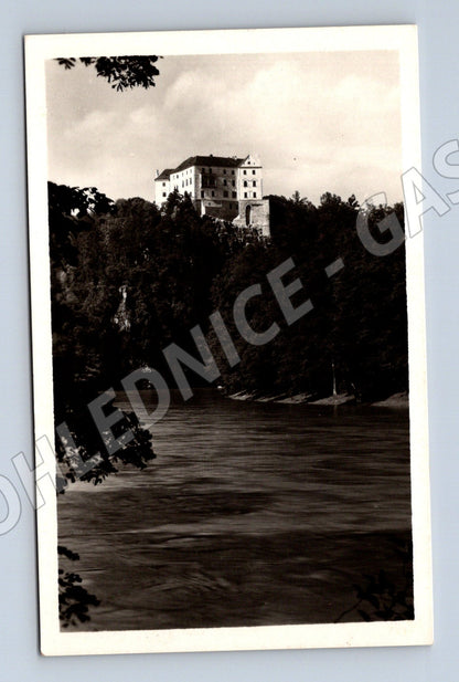 Pohlednice Orlík státní hrad černobílá (M6194)