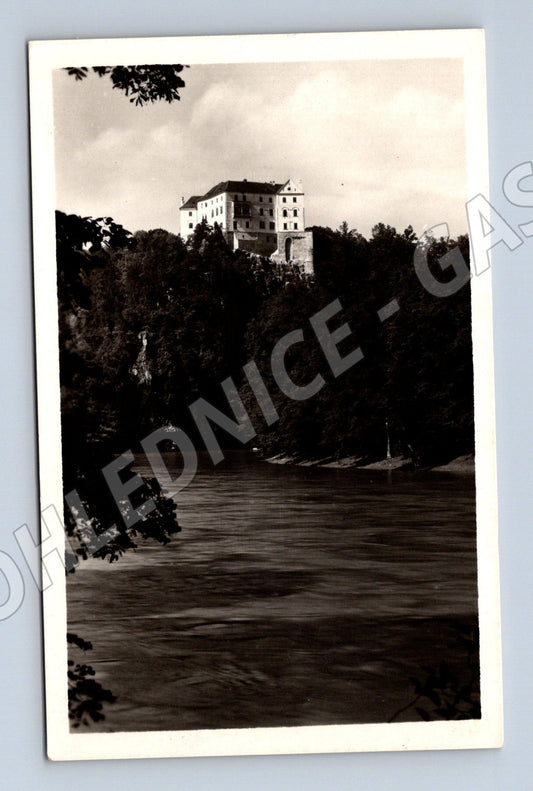 Pohlednice Orlík státní hrad černobílá (M6194)