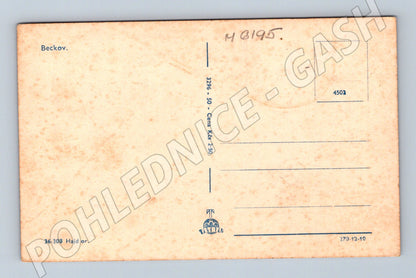 Pohlednice Beckov hrad a kostel Slovensko (M6195)