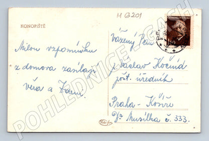 Pohlednice Konopiště zámek Československo (M6201)