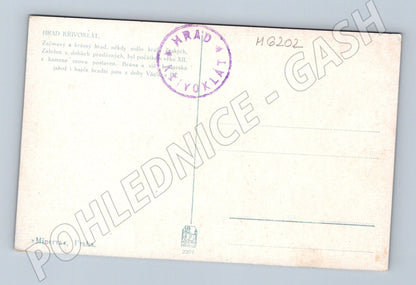 Pohlednice Hrad Křivoklát Minerva Praha (M6202)