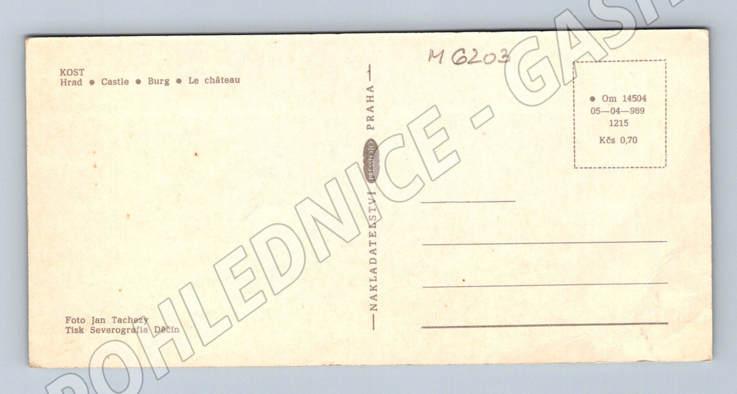 Pohlednice Hrad Kost Český ráj barevná 1969 (M6203)