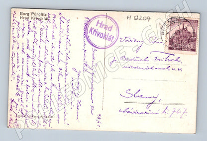 Pohlednice Hrad Křivoklát zaslaná historická (M6204)