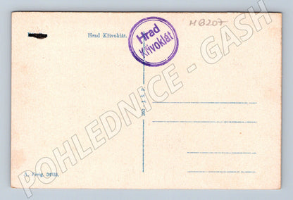 Pohlednice Hrad Křivoklát černobílá neprošlá (M6207)