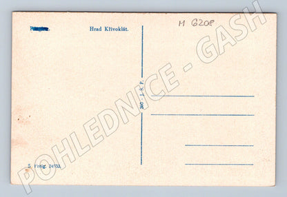 Pohlednice Hrad Křivoklát černobílá stará (M6208)