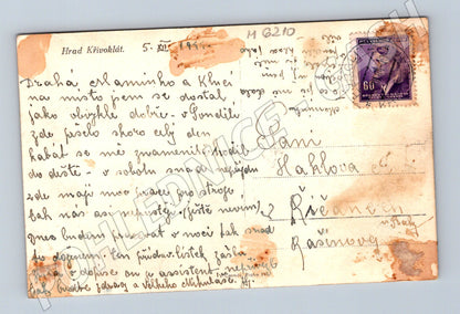 Pohlednice Hrad Křivoklát 1942 protektorát (M6210)