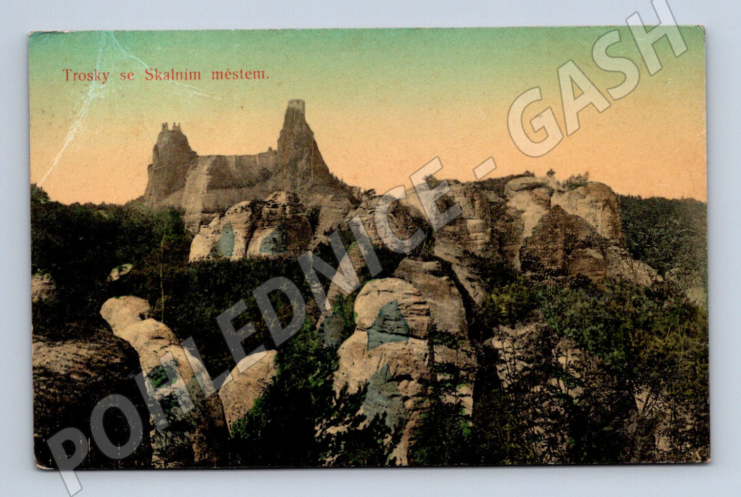 Pohlednice Trosky a Skalní město Rakousko Uhersko (M6217)