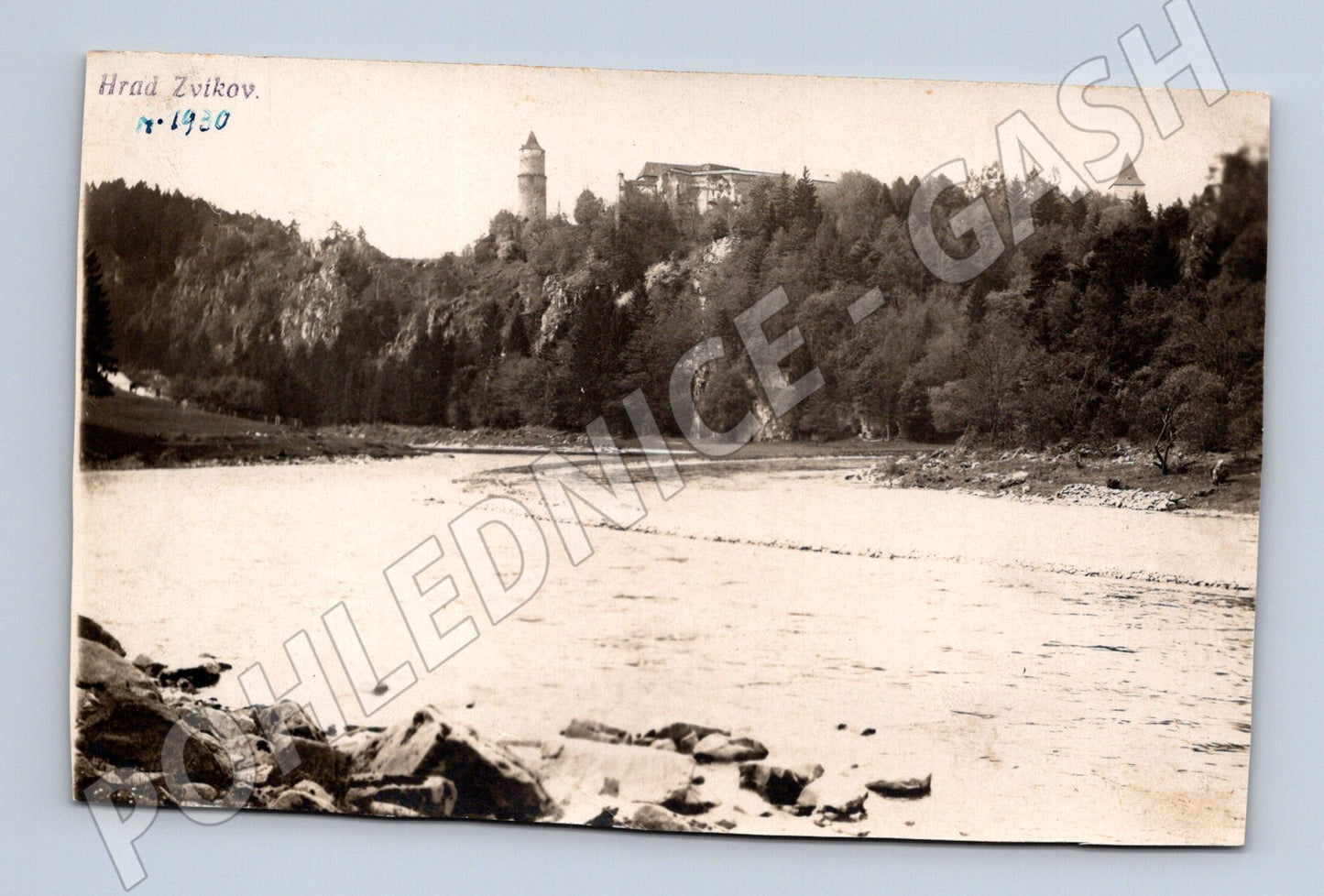 Pohlednice Hrad Zvíkov u Vltavy prošlá 1930 (M6218)
