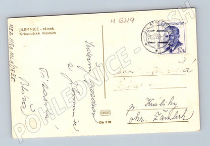 Pohlednice Jilemnice zámek Krkonošské muzeum 1959 (M6219)