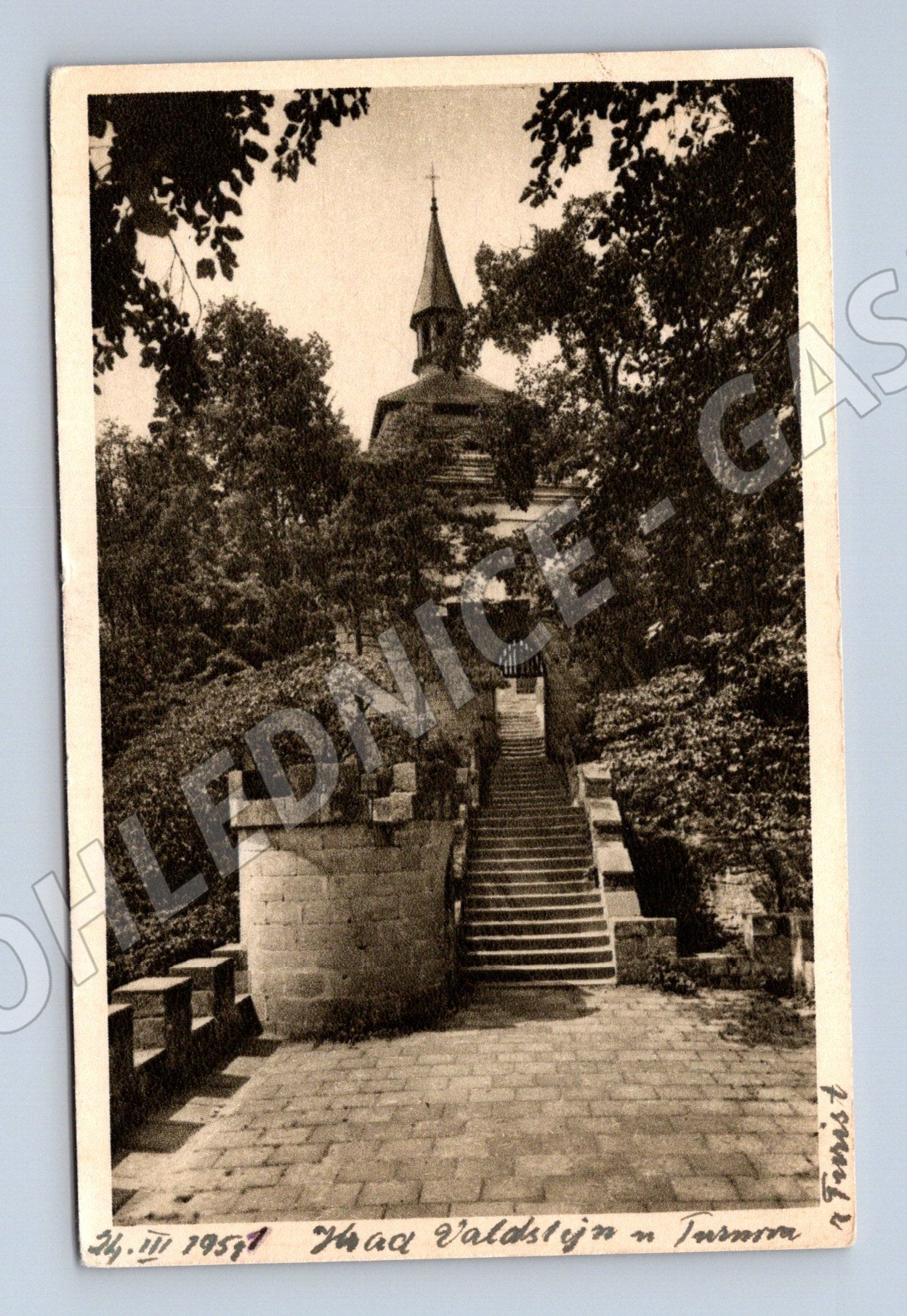 Pohlednice Valdštejn Turnov historická 1951 (M6224)