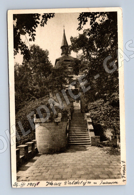 Pohlednice Valdštejn Turnov historická 1951 (M6224)
