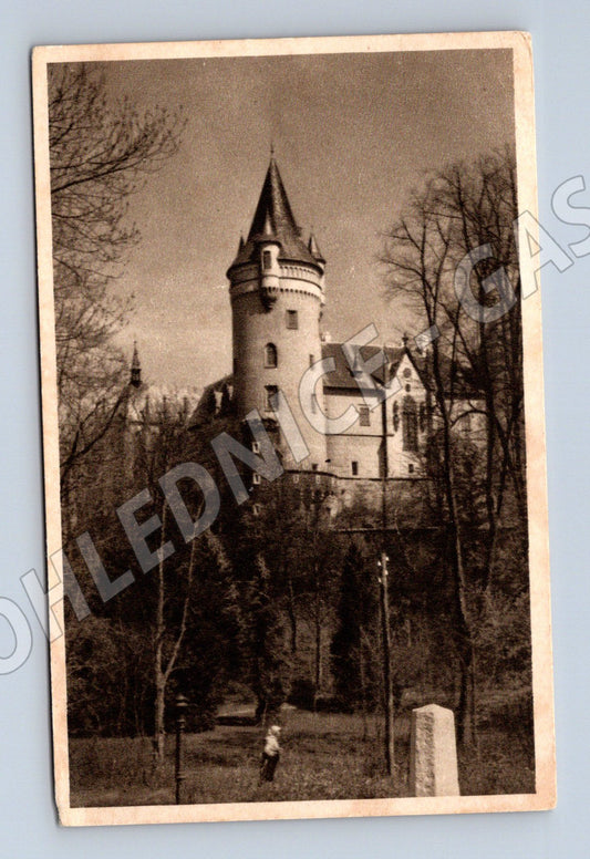 Pohlednice Žleby státní hrad pohled z parku (M6225)