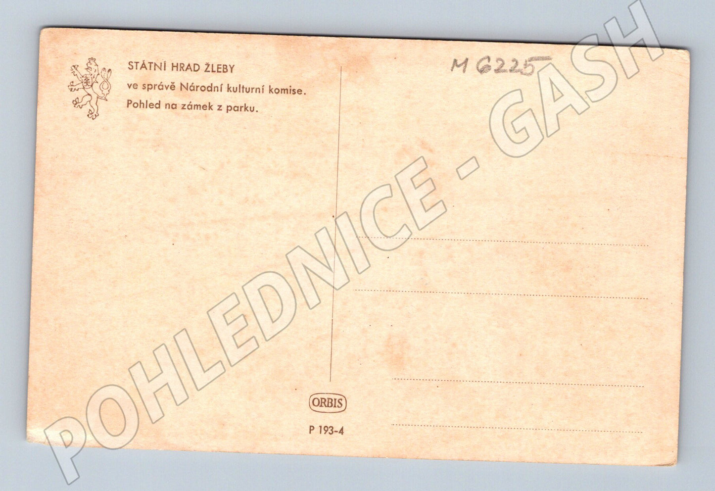 Pohlednice Žleby státní hrad pohled z parku (M6225)