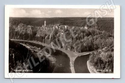 Pohlednice Hrad Zvíkov historická známka Beneš (M6227)