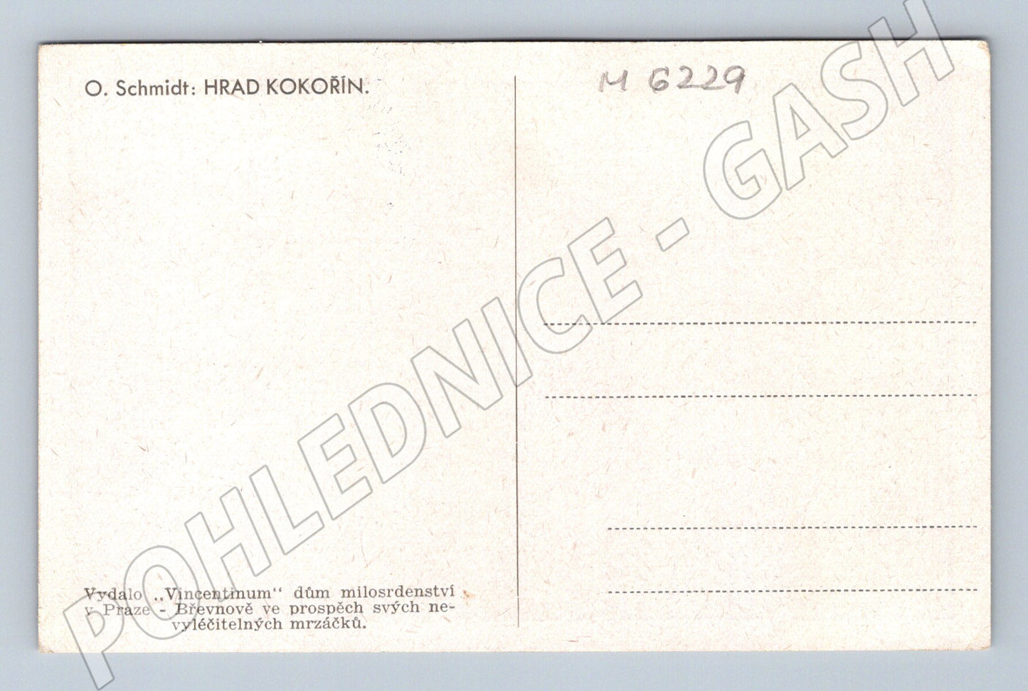 Pohlednice Hrad Kokořín O Schmidt stará (M6229)