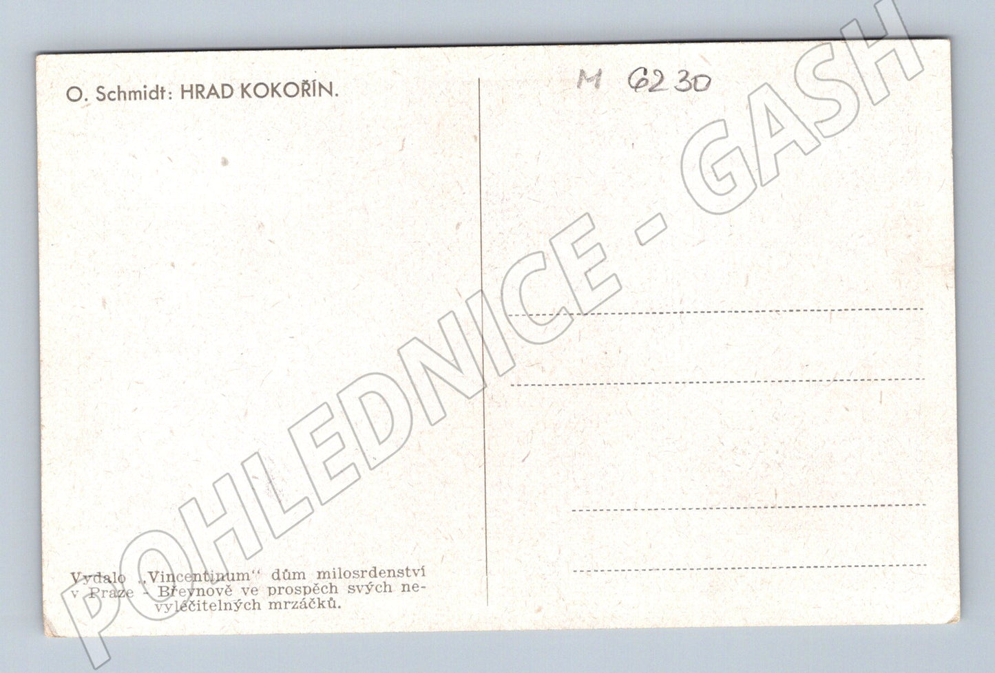 Pohlednice Hrad Kokořín O Schmidt nevydaná (M6230)