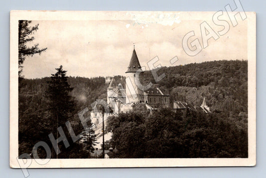 Pohlednice Křivoklát stará prošlá 1952 (M6235)