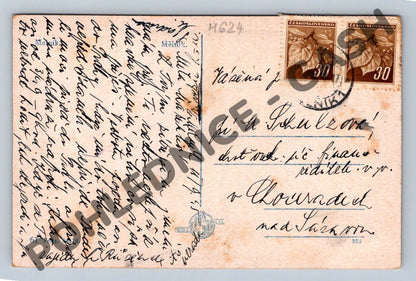 Pohlednice Mělník 1902 vodní doprava (M624)