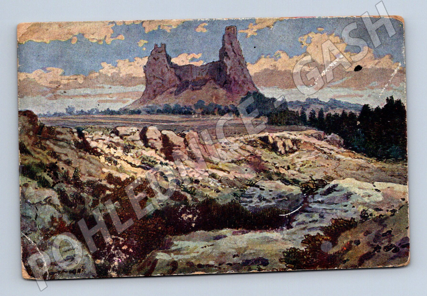 Pohlednice Trosky Český ráj ručně psaná RU (M6244)