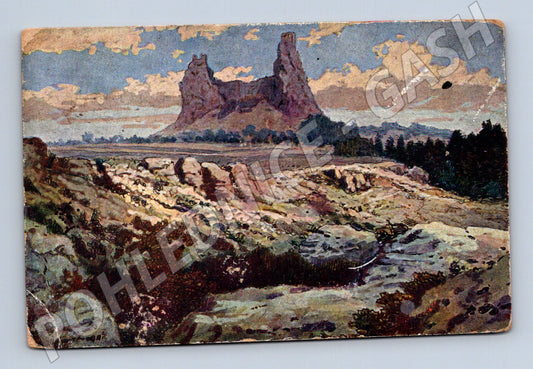 Pohlednice Trosky Český ráj ručně psaná RU (M6244)