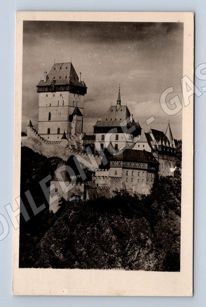 Pohlednice Karlštejn stará poštou prošlá (M6246)